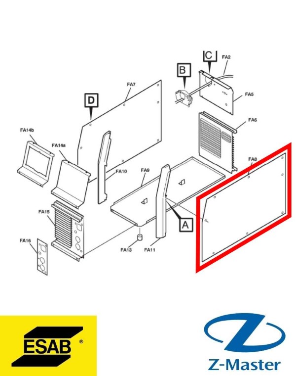 Наружная панель Origo Arc/Tig/Cut 0459172001 Esab (Эсаб)