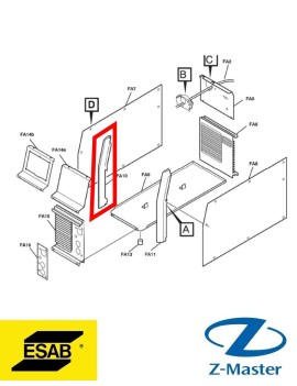Фронтон левый, ARC/MIG/TIG 0459723002 Esab (Эсаб)
