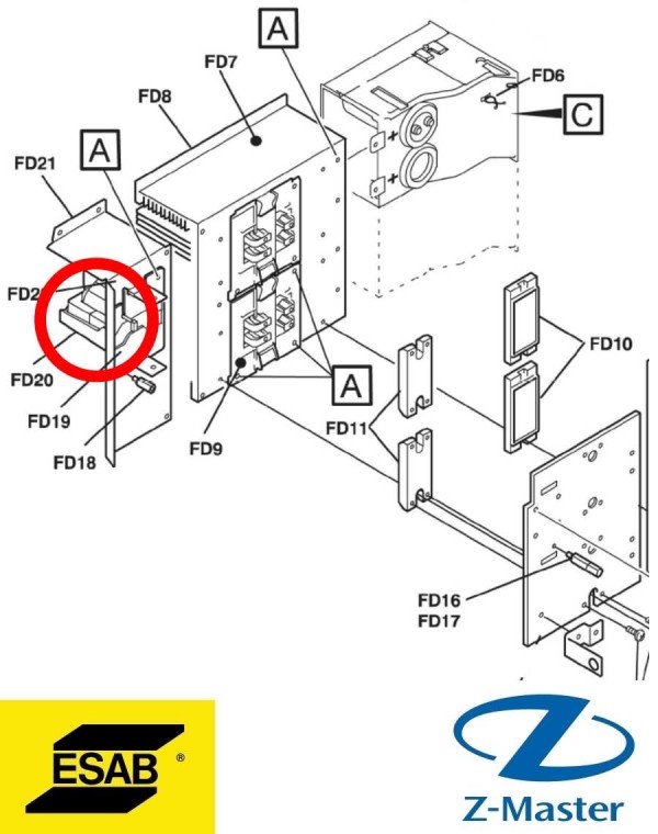  индуктивности вторичная 0459751880 сварочного полуавтомата Esab