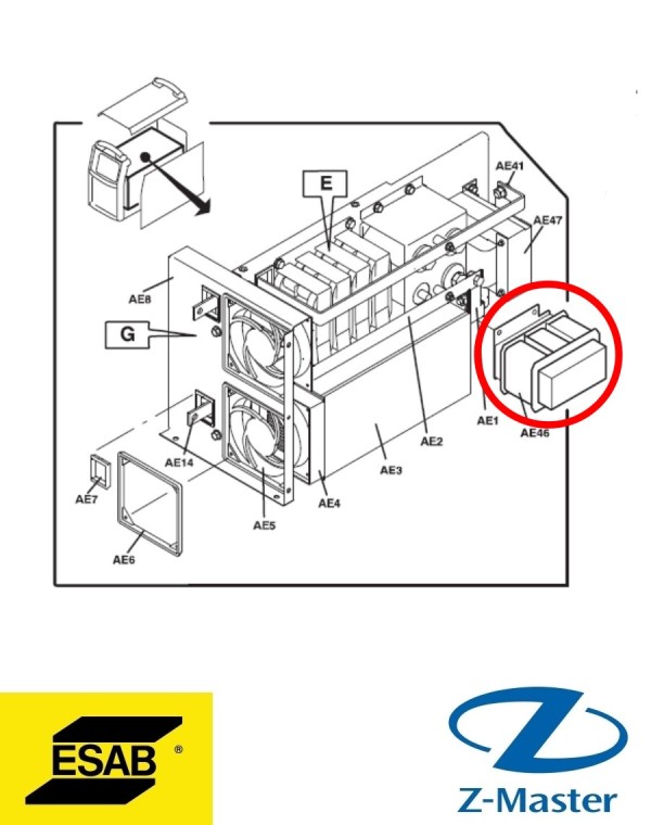 Индуктор 40A 60% 0460118001 Esab (Эсаб)