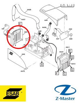 Задняя панель 0460140001 Esab (Эсаб)