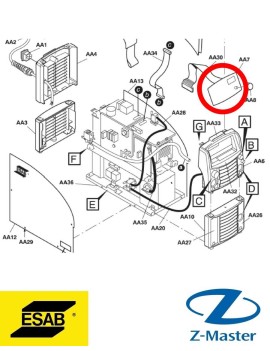 Панель ТА34 для сварочного инвертора Caddy Tig 2200i 0460250880 Esab