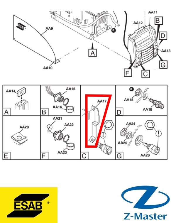 Шинопровод 0460427001 Esab (Эсаб)