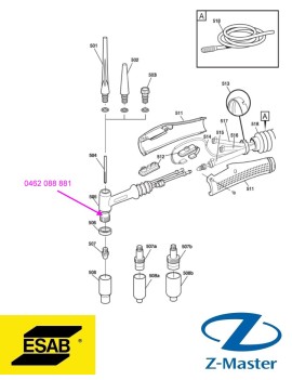 Головка сварочной горелки TXH 400w 0462088881 Esab