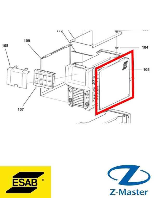 Панель боковая правая 0462157006 Esab