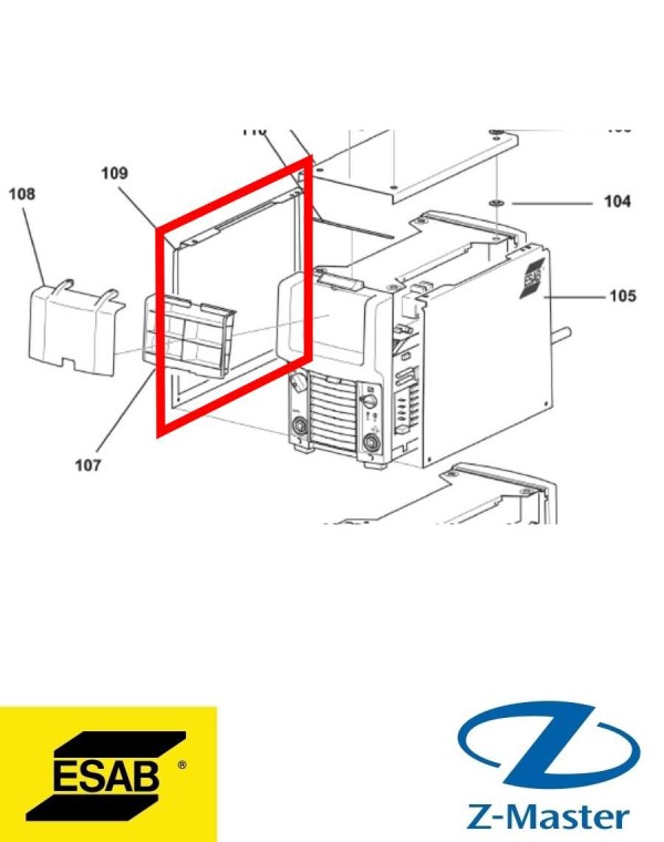 Панель боковая левая 0462157007 Esab