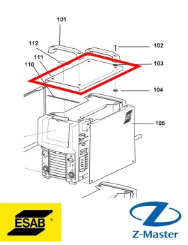 Крышка в комплекте 0462158001 Esab