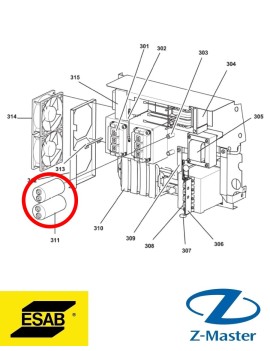 Конденсатор 1500uF 450V 0462178001 Esab (Эсаб)