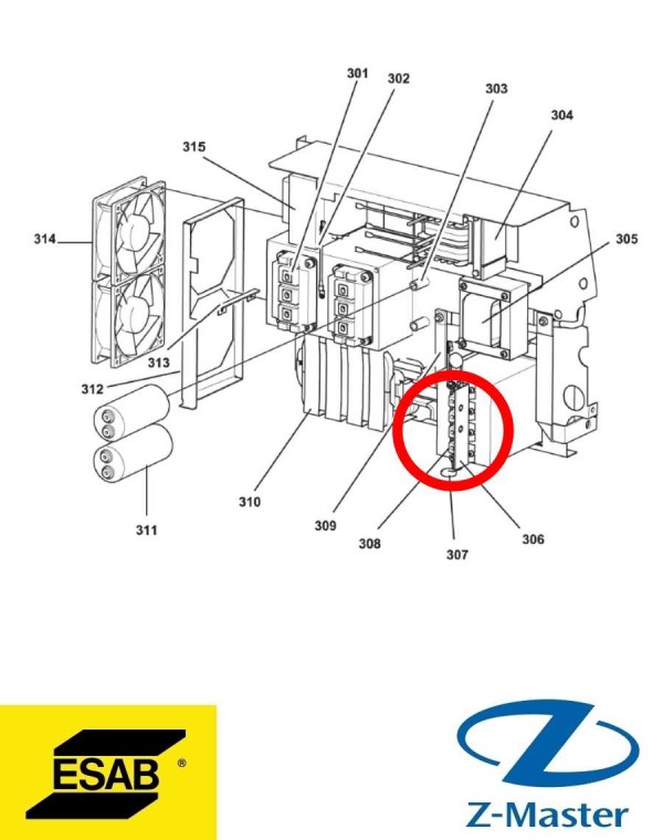 'Сервисный комплект диодов 0463213881 Esab