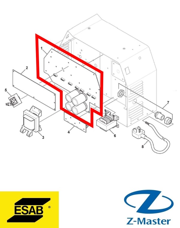 Силовая плата в сборе 0464591880 Esab