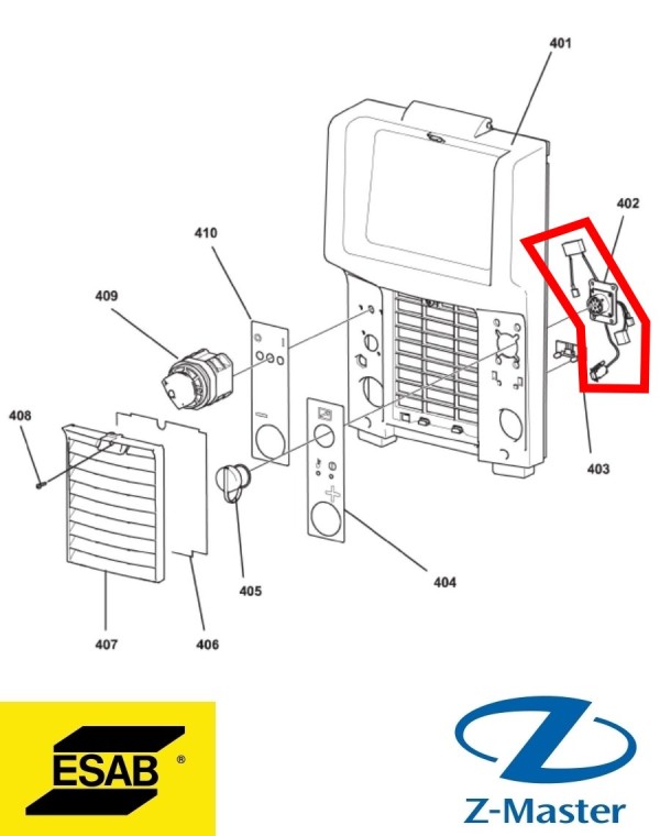 Соединитель шасси с кабелем 0465096880 Esab (Эсаб)