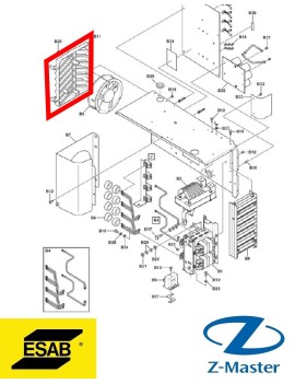 Нижняя скоба вентилятора 0465332001 Esab