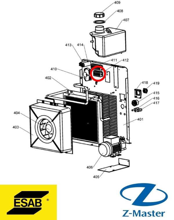 Клемма 0466884006 Esab (Эсаб)