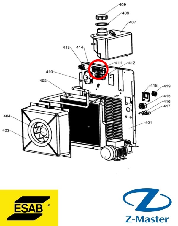 Клемник 0466884008 Esab (Эсаб)