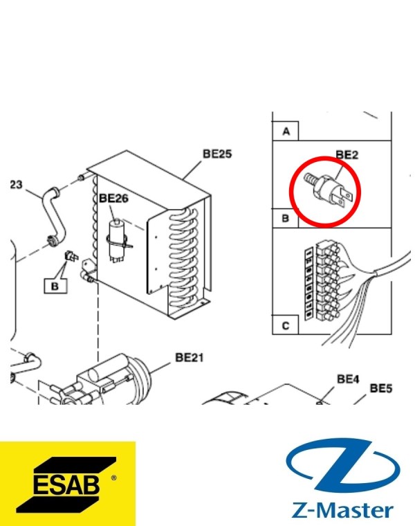 Термовыключатель 0467864007 Esab (Эсаб)
