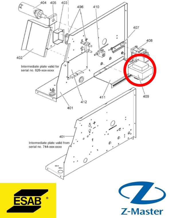 Трансформатор Origo Mag C170/C200 0469563001 Esab (Эсаб)