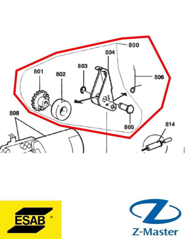 Прижимной механизм 0469833880 Esab