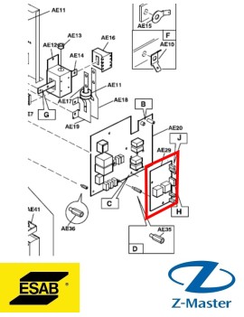 Плата Lux320 0486735880 Esab (Эсаб)