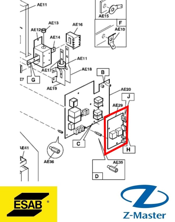 Плата Lux320 0486735880 Esab (Эсаб)