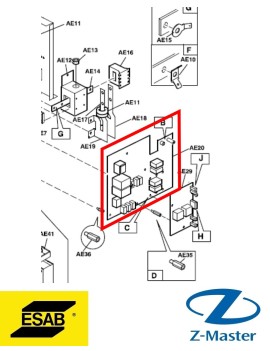 Плата Lux320 0486739880 Esab (Эсаб)