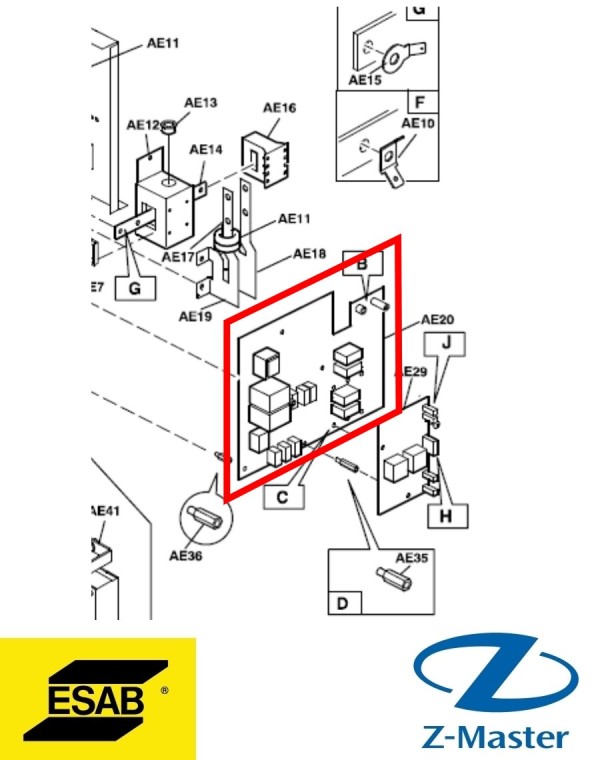 Плата Lux320 0486739880 Esab (Эсаб)