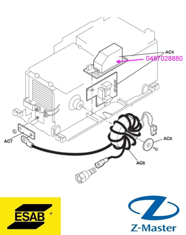 Печатная плата для TIG 0487028880 Esab