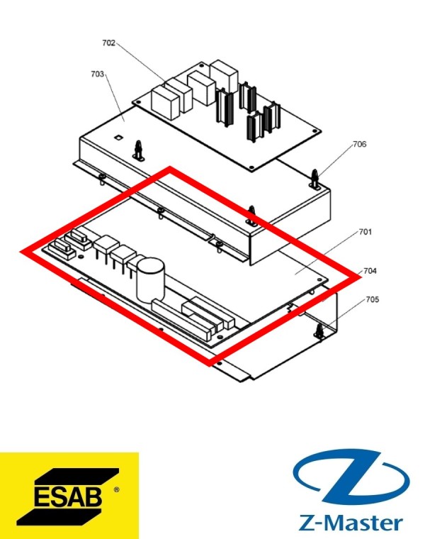 Печатная плата 4002c HwID9 VRD 0487201996 Esab (Эсаб)