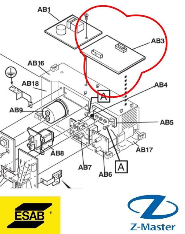 Печатная плата TIG 2200i TA34 VRD 0487344885 Esab