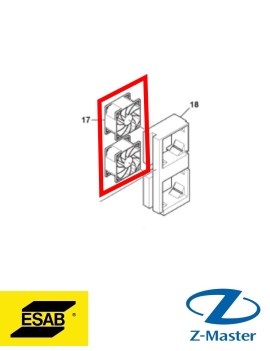 Вентилятор с проводами 0558102420 Esab