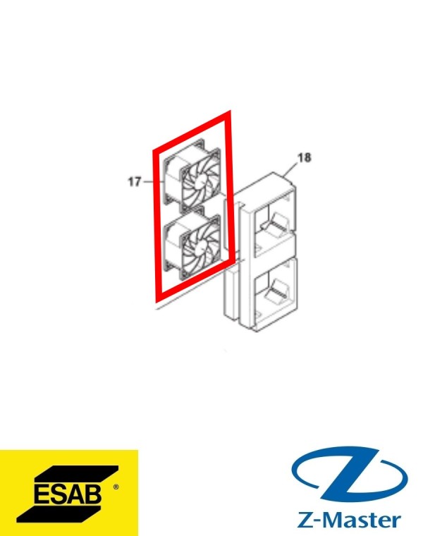 Вентилятор с проводами 0558102420 Esab