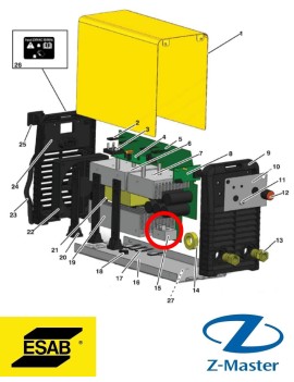 Запчасть для ET 1600, ET 1600HF, ET 2000 0700300036 Esab (Эсаб)