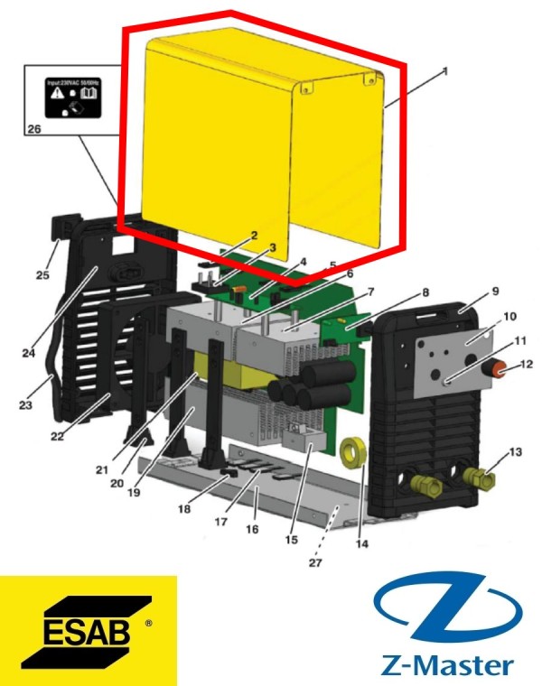 Крышка машины 0700300068 Esab (Эсаб)