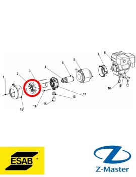 Вентилятор 0794000001 Esab (Эсаб)
