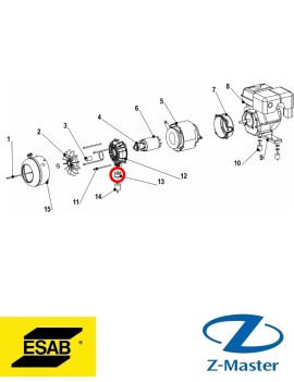 Защита виброгасителя 0794000012 Esab (Эсаб)