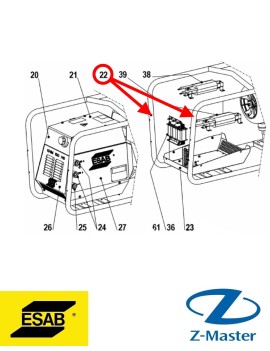 Рама для KHM 190 HS 0794000017 Esab (Эсаб)