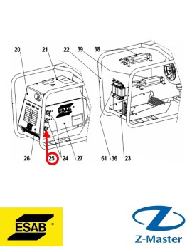 Сварочный разъем 0794000020 Esab (Эсаб)