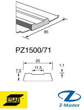 PZ 1500/71 Керамические подкладки Esab (Эсаб)