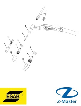 Сварочная горелка TXH151 4 м OKC25 0700300536 Esab (Эсаб)