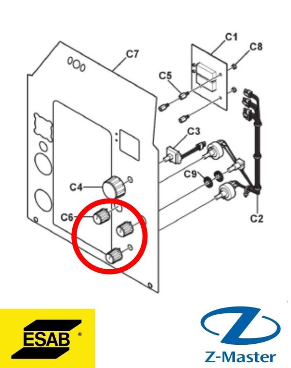 ручка AristoFeed 0321475881 Esab (Эсаб)